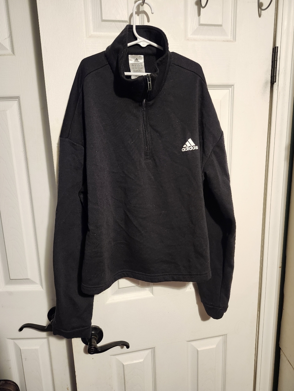 Adidas Black Quarter-Zip Pullover Sweatshirt